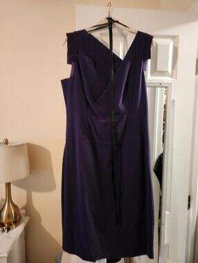 Emma & Michele Deep Purple Midi Sheath Dress